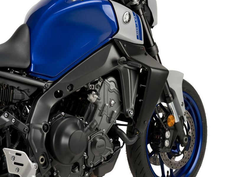 Puig GP Front Downforce Spoilers In Black for Yamaha MT-09 (21-23)