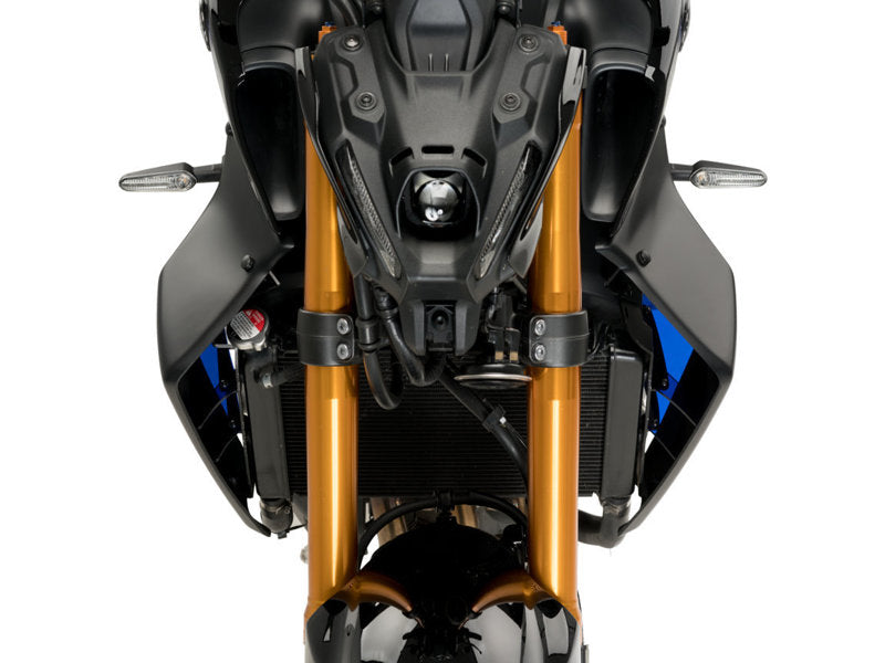 Puig GP Front Downforce Spoilers In Black for Yamaha MT-09 SP (21-23)
