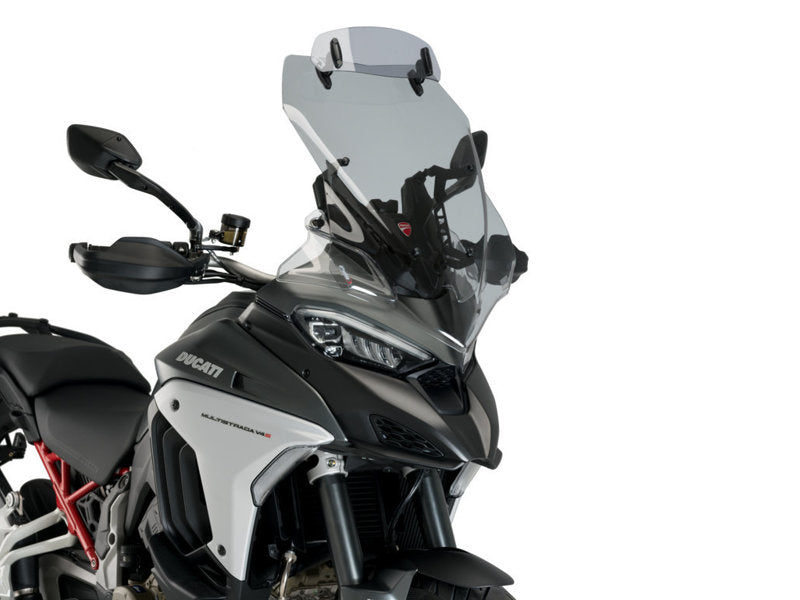 Puig Touring Screen With Extender In Light Smoke for Ducati Multistrada 1200 V4 Rally (21-25)