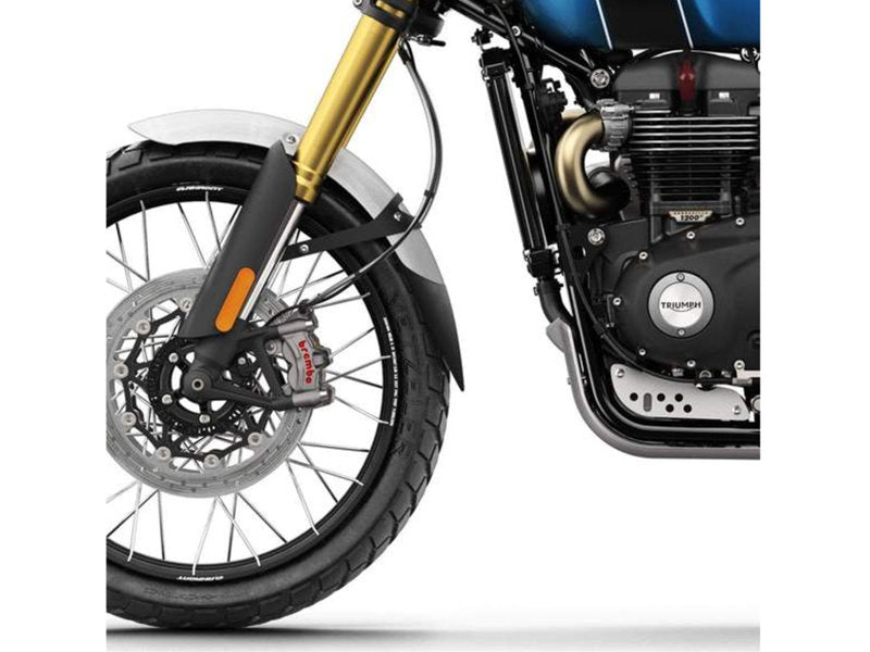 Puig Front Mudguard Extender In Black for Triumph Scrambler 1200 X (24-25)