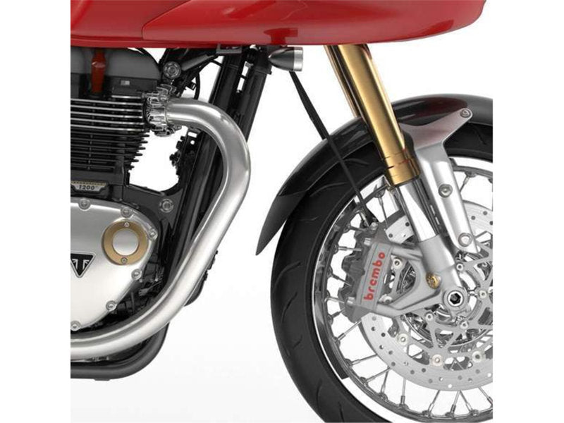 Puig Front Mudguard Extender In Black for Triumph Thruxton 1200 RS (20-25)