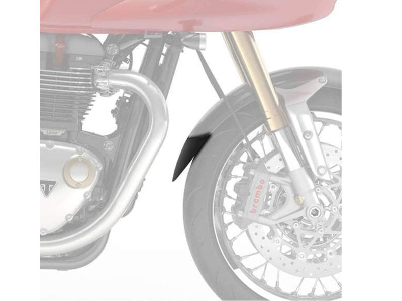 Puig Front Mudguard Extender In Black for Triumph Thruxton 1200 R (16-19)