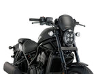 Puig Retro Fly Screen In Matt Black for Honda CMX1100 Rebel DCT (21-25)