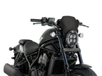 Puig Aluminium Fly Screen In Black for Honda CMX1100 Rebel DCT (21-25)