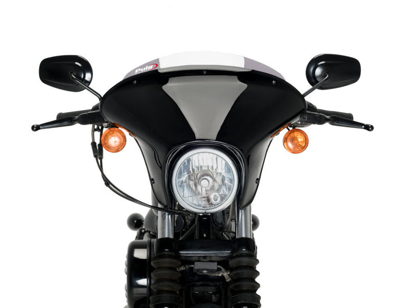 Puig Batwing Sport Screen In Clear for Harley Davidson Sportster 883 Iron XL883N (09-22)