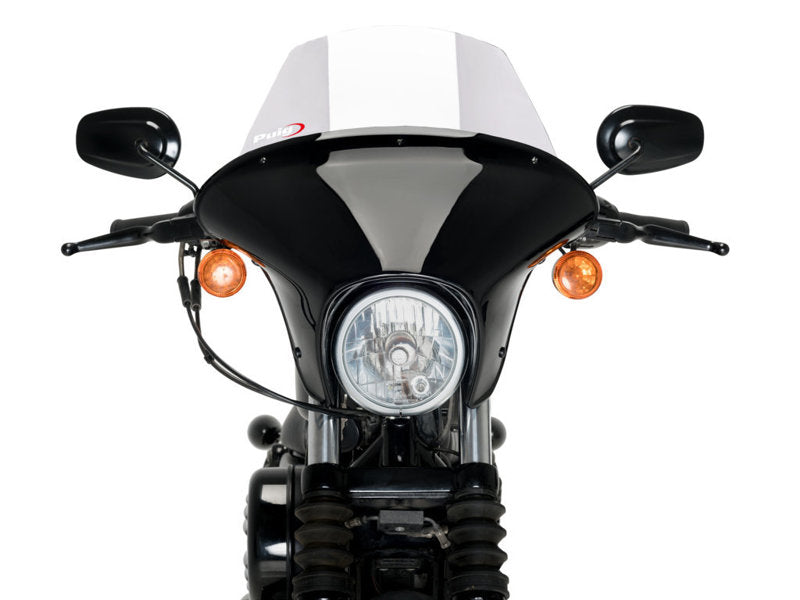 Puig Batwing Touring Screen In Clear for Harley Davidson Sportster 883 Iron XL883N (09-22)