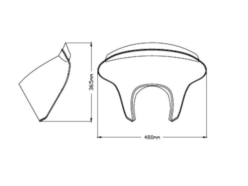 Puig Batwing Sport Screen In Clear for Honda CMX1100 Rebel (21-25)