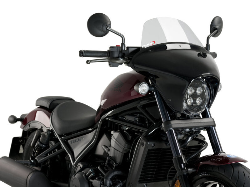 Puig Batwing Touring Screen In Clear for Honda CMX1100 Rebel DCT (21-25)