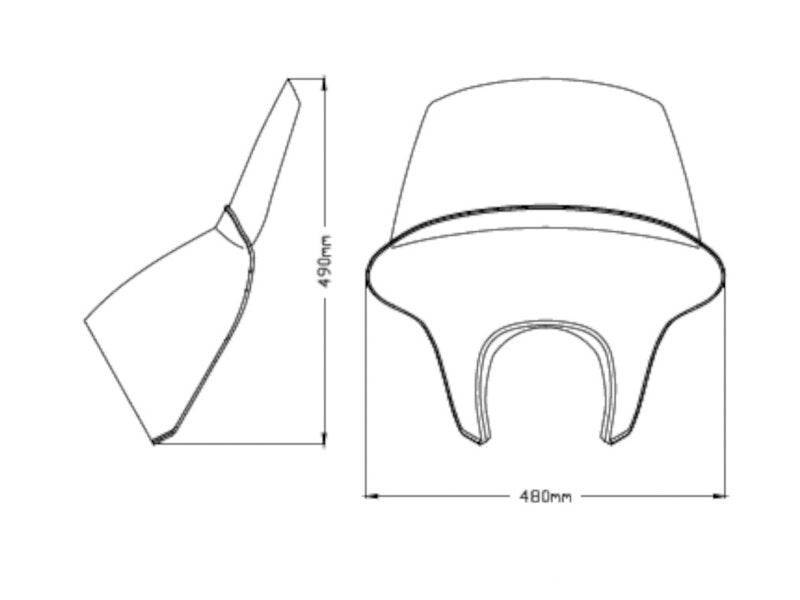 Puig Batwing Touring Screen In Clear for Honda CMX1100 Rebel DCT (21-25)