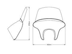 Puig Batwing Touring Screen In Clear for Honda CMX1100 Rebel (21-25)