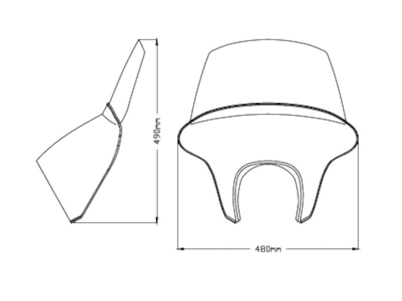 Puig Batwing Touring Screen In Clear for Honda CMX1100 Rebel (21-25)