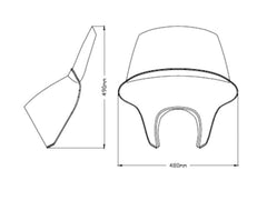 Puig Batwing Touring Screen In Clear for Honda CMX1100 Rebel (21-25)