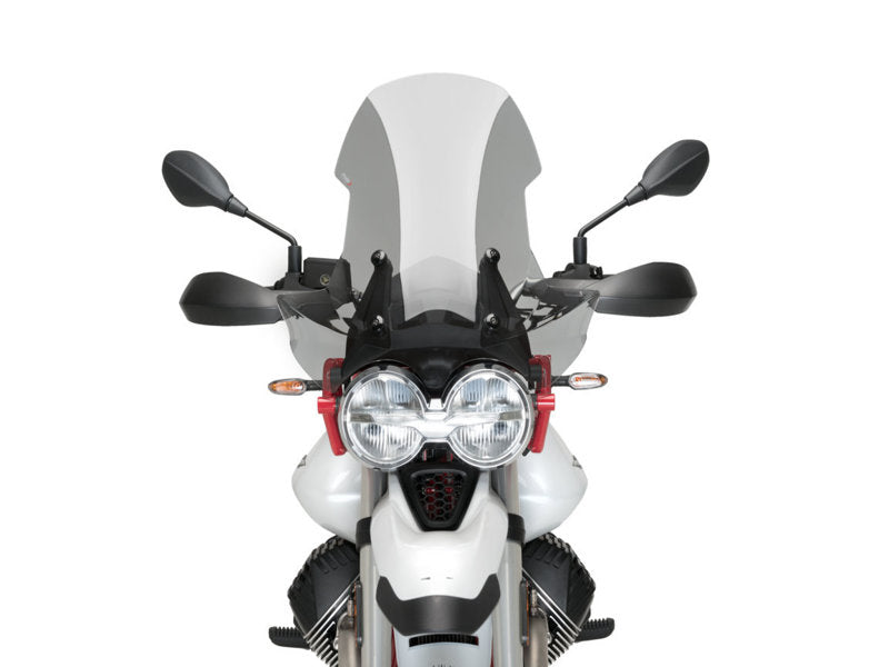 Puig Touring Screen In Clear for Moto Guzzi V85 Evocative Graphics (21-23)