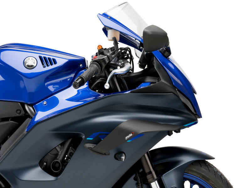 Puig Racing Downforce Spoilers In Matt Black for Yamaha YZF R7 (22-25)