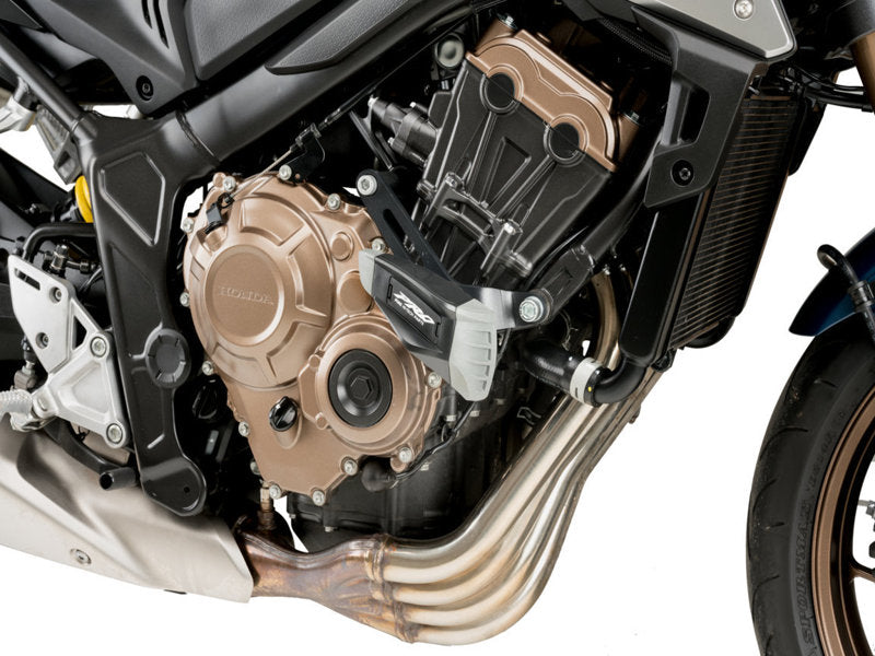 Puig Pro Frame Sliders In Black for Honda CB650 R Neo Sports Cafe (19-23)