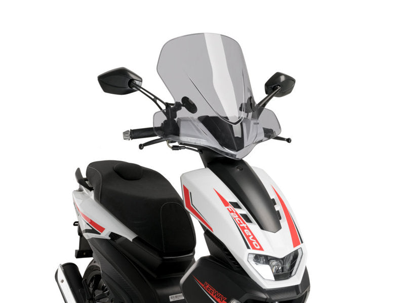 Puig City Touring Screen In Light Smoke for Keeway Fact Evo 125 (21-25)