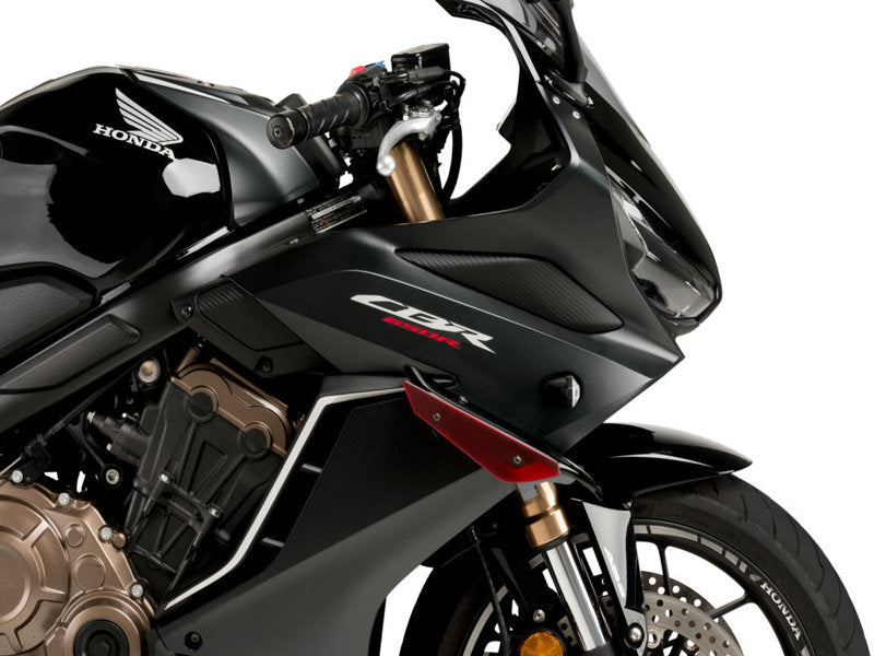 Puig Sport Downforce Spoilers In Black for Honda CBR650 R (21-23)