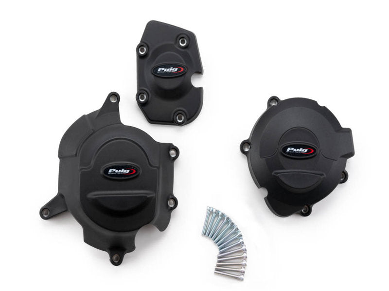 Puig Engine Cover In Black for Kawasaki Z900 RS Cafe (18-20)