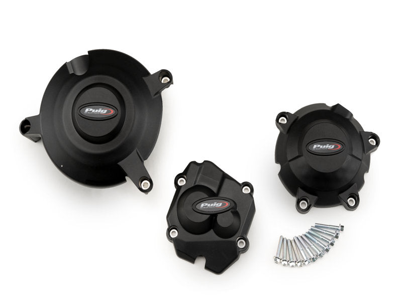 Puig Track Engine Cover In Black for Kawasaki ZX-10R Ninja Performance (16-18)