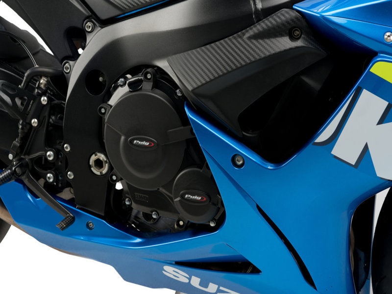 Puig Track Engine Cover In Black for Suzuki GSX R 750 (11-16)