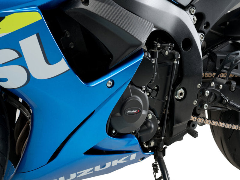 Puig Track Engine Cover In Black for Suzuki GSX R 600 (11-16)