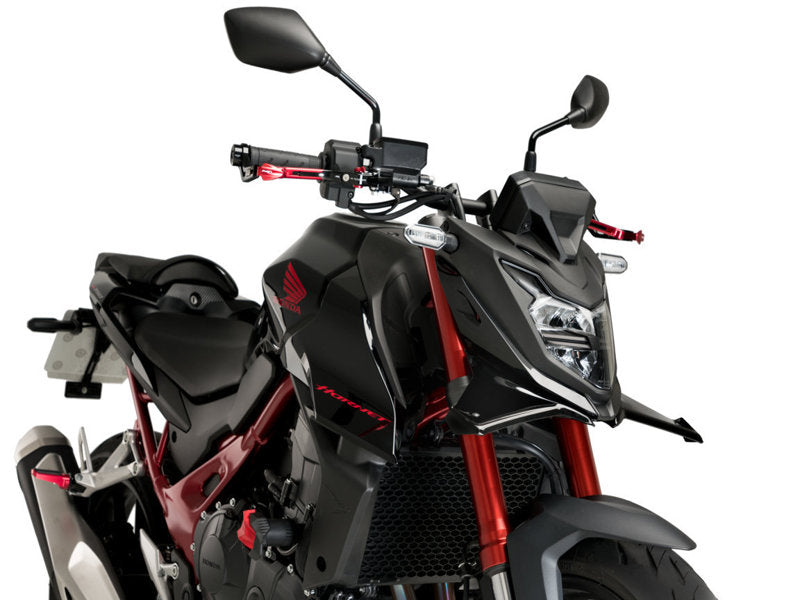 Puig Naked Front Downforce Spoilers In Matt Black for Honda CB750 Hornet (23-24)