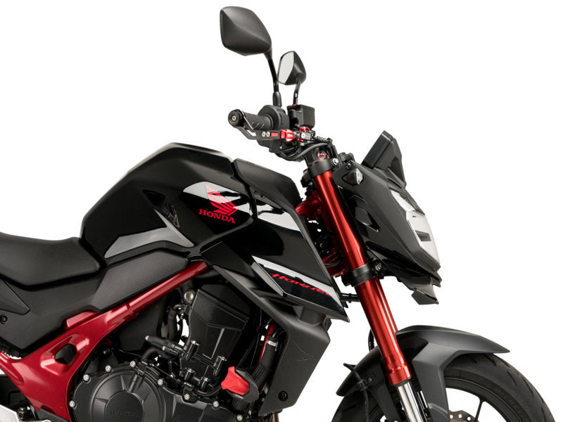 Puig Naked Front Downforce Spoilers In Matt Black for Honda CB750 Hornet (23-24)