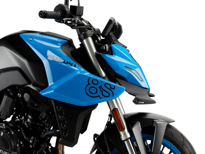 Puig Naked Front Downforce Spoilers In Matt Black for Suzuki GSX 8S (23-25)
