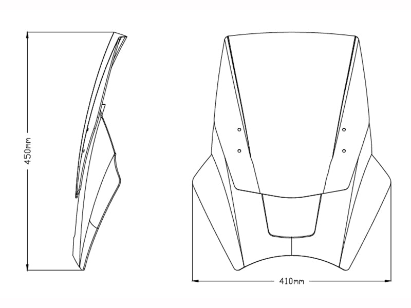 Puig Adjustable Twin Screen for Yamaha SR 400 (14-16)