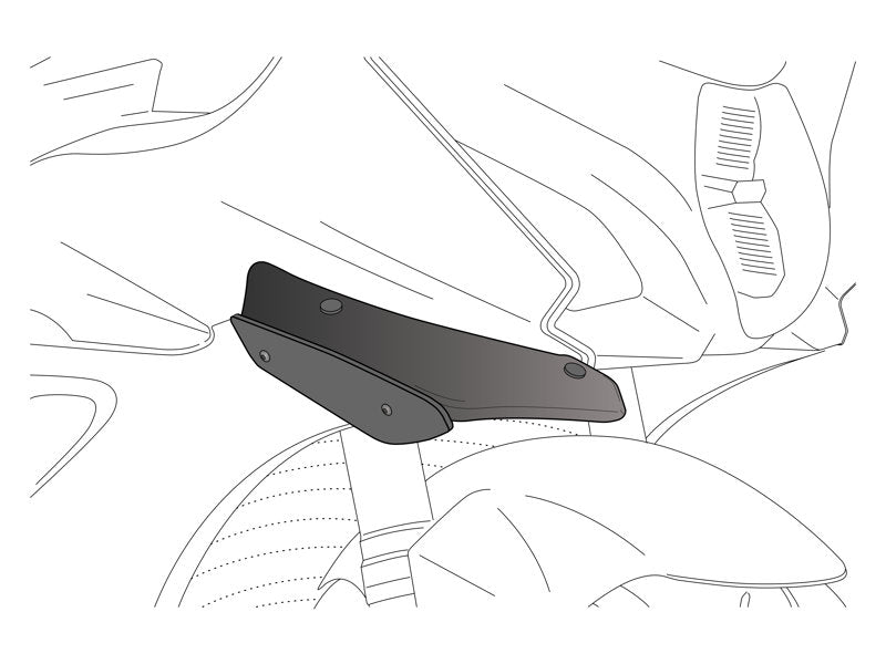 Puig Sport Downforce Spoilers In Black for Aprilia RSV4 RR (15-20)