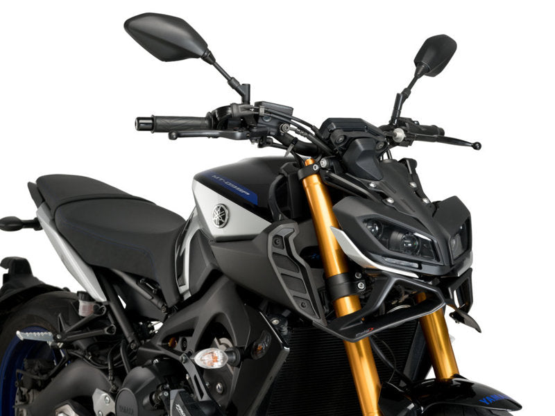 Puig Naked Front Downforce Spoilers In Matt Black for Yamaha MT-09 SP (18-20)