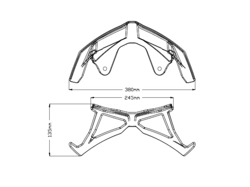 Puig Naked Front Downforce Spoilers In Matt Black for Yamaha MT-09 (17-20)