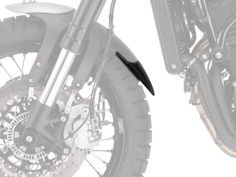 Puig Front Mudguard Extender In Black for Benelli Leoncino 500 (16-25)