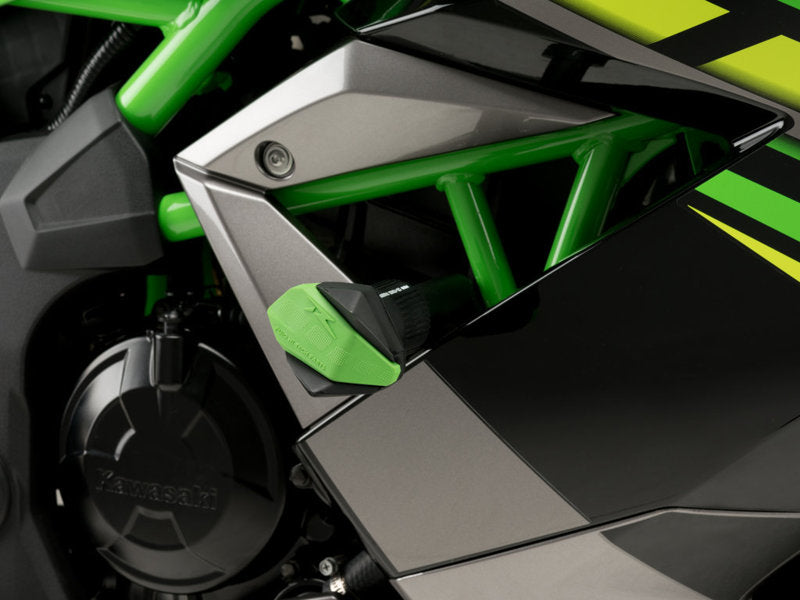 Puig R19 Frame Sliders In Black for Kawasaki Ninja 125 (19-25)