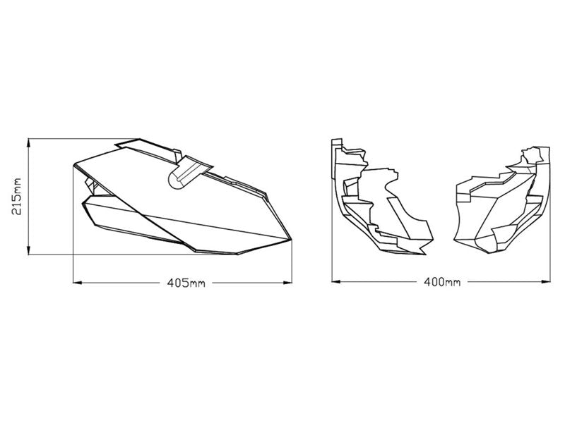 Puig Belly Pan In Carbon Look for Kawasaki Z400 (19-20)