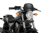 Puig Retro Fly Screen In Matt Black for Honda CMX500 Rebel (17-25)