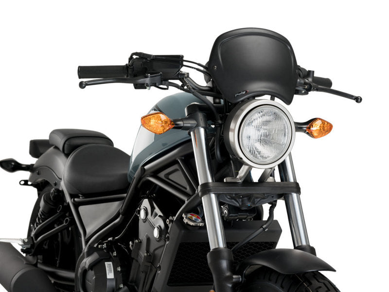 Puig Retro Fly Screen In Matt Black for Honda CMX500 Rebel (17-25)