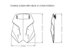 Puig Touring Screen With Extender In Light Smoke for Kawasaki Versys 1000 SE (19-24)