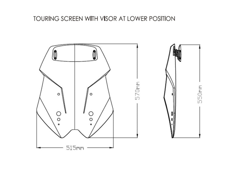 Puig Touring Screen With Extender In Light Smoke for Kawasaki Versys 1000 SE (19-24)