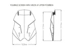 Puig Touring Screen With Extender In Light Smoke for Kawasaki Versys 1000 SE (19-24)