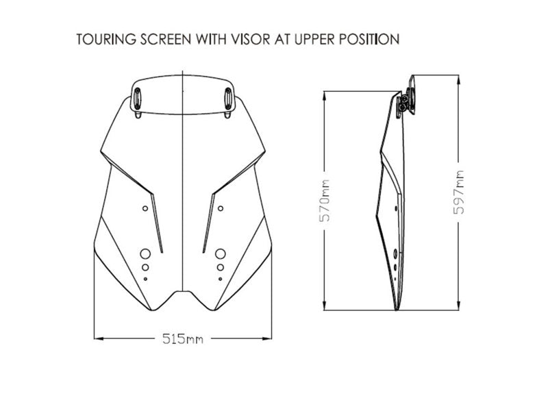 Puig Touring Screen With Extender In Light Smoke for Kawasaki Versys 1000 SE (19-24)