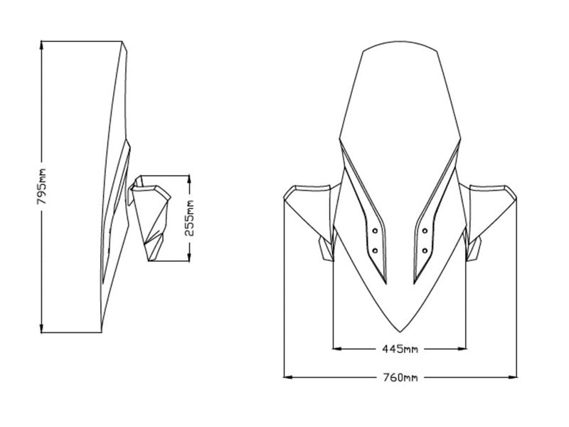 Puig V-Tech Line Touring Screen In Clear for Kymco Xciting S400 (19-25)