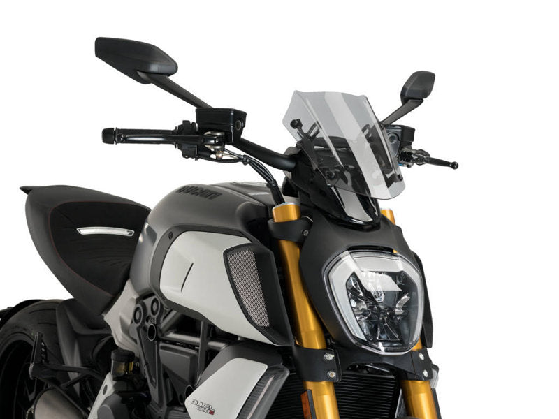 Puig New Generation Adjustable Sport Screen In Clear for Ducati Diavel 1260 (19-23)