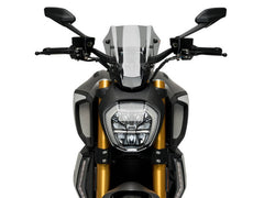 Puig New Generation Adjustable Sport Screen In Clear for Ducati Diavel 1260 S (19-23)