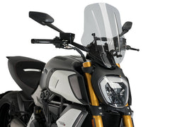 Puig New Generation Adjustable Touring Screen In Clear for Ducati Diavel 1260 (19-23)