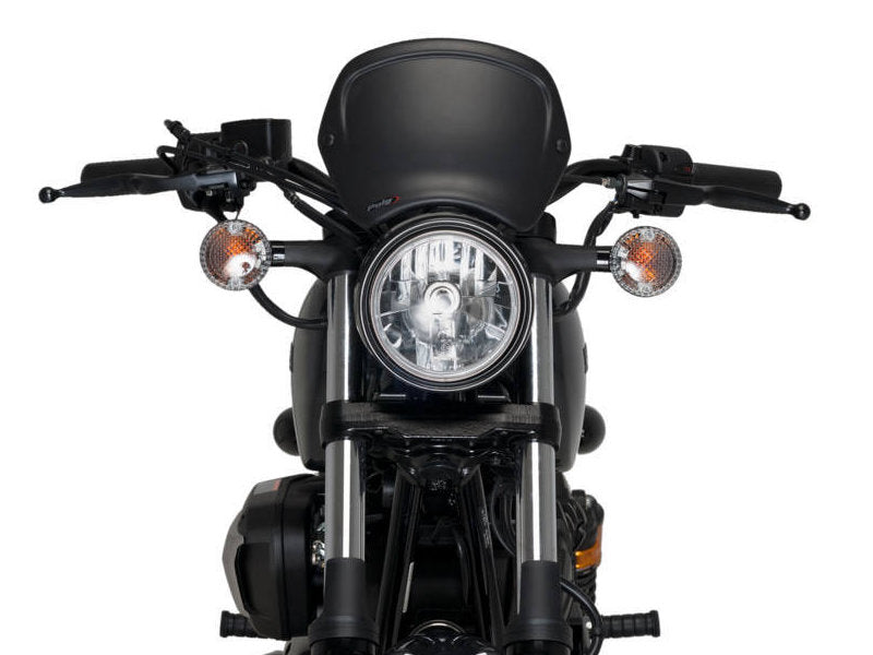 Puig Retro Fly Screen In Matt Black for Yamaha XV 950 Racer (16-17)
