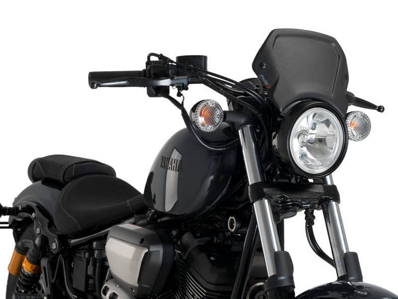 Puig Aluminium Fly Screen In Black for Yamaha XV 950 (14-20)