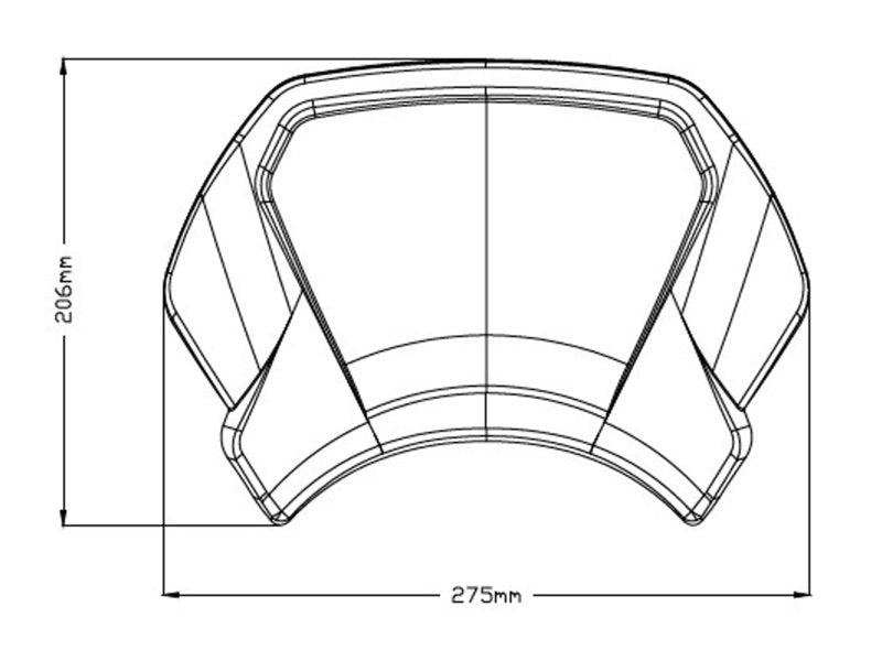 Puig Aluminium Fly Screen In Black for Yamaha XV 950 (14-20)