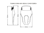 Puig Touring Screen With Extender In Light Smoke for Honda Africa Twin CRF1100L (20-23)