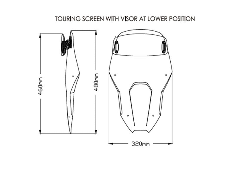 Puig Touring Screen With Extender In Light Smoke for Honda Africa Twin CRF1100L (20-23)